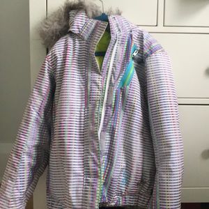 Colourful Spyder ski jacket size 7 year old girl
